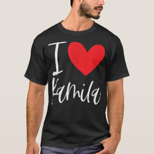 Camiseta Eu Amo Kamila Nome Menina Personalizada Mulher BFF