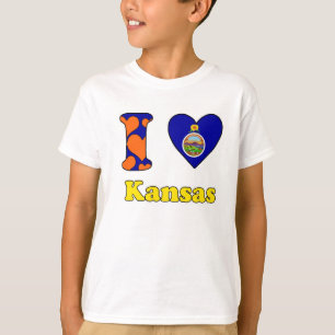 Camiseta Eu amo Kansas