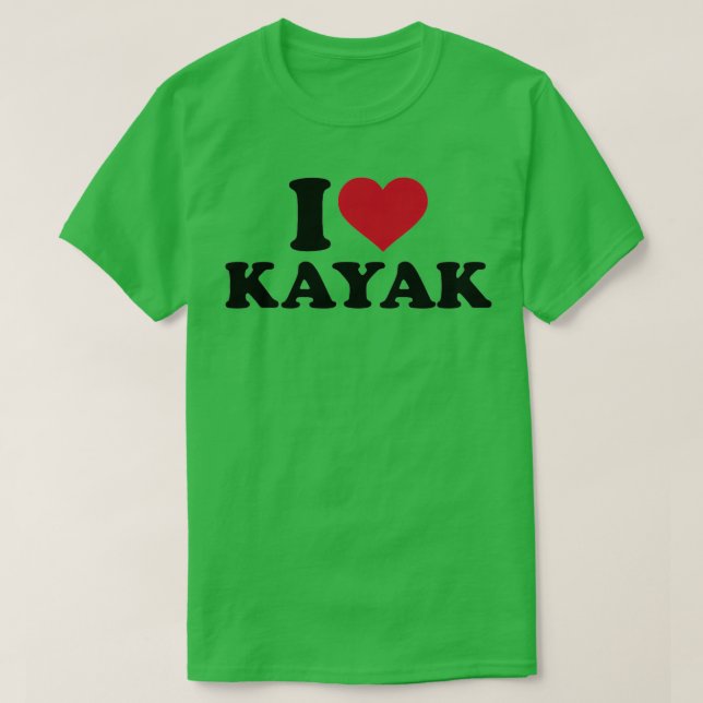 Camiseta Eu amo Kayak 1 (Frente do Design)
