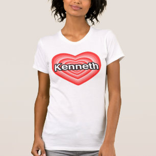 Camiseta Eu amo Kenneth. Eu te amo Kenneth. Coração