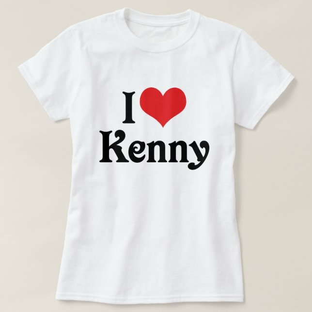 Camiseta Eu Amo Kenny (Frente do Design)