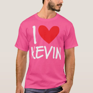 Camiseta Eu Amo Kevin Name Personalizado Men Cara Amigo BFF