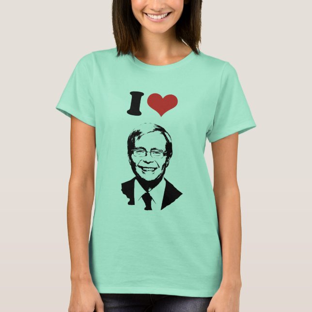 Camiseta Eu Amo Kevin Rudd (Frente)