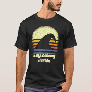 Camiseta Eu Amo Key Colony Beach Florida Ocean Wave Fl
