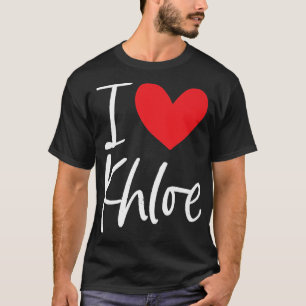 Camiseta Eu Amo Khloe Name Personalised Girl Woman Bff Frie