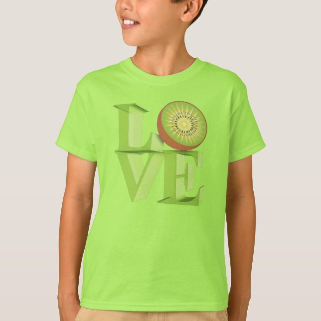 Camiseta EU AMO KIWI (Frutas Kiwi/Berry Kiwi) (Frente)