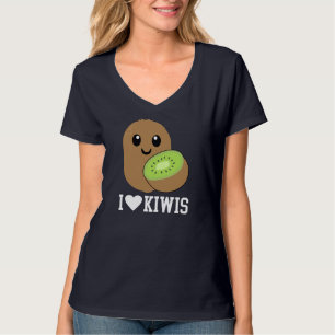 Camiseta Eu Amo Kiwis Cute Kiwis Figurume Kiwi