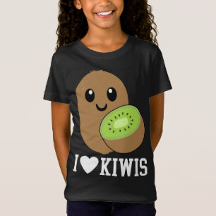 Camiseta Eu Amo Kiwis Cute Kiwis Figurume Kiwi