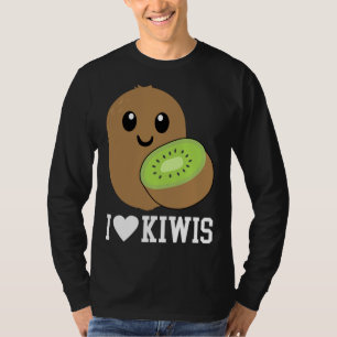 Camiseta Eu Amo Kiwis Cute Kiwis Figurume Kiwi