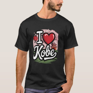 Camiseta Eu Amo Kobe Japão Sakura Flor de Cerejeira Japonês