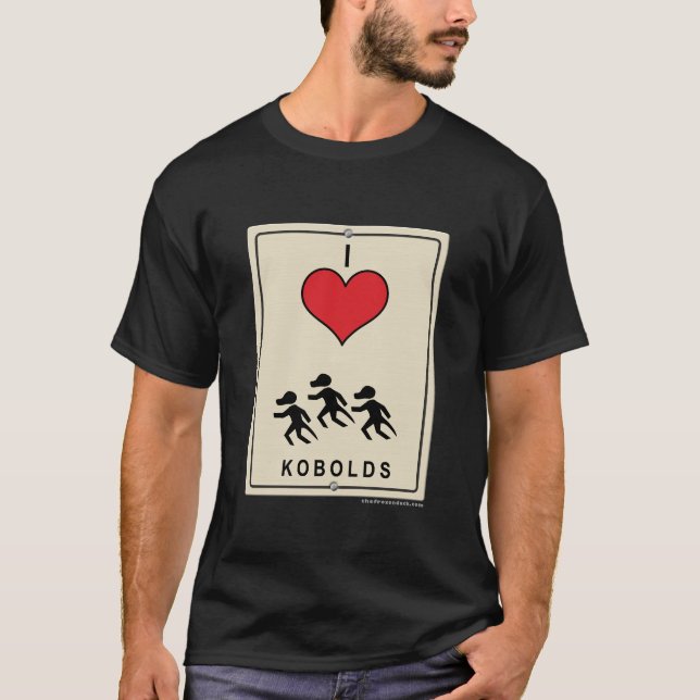 Camiseta Eu amo Kobolds (Frente)