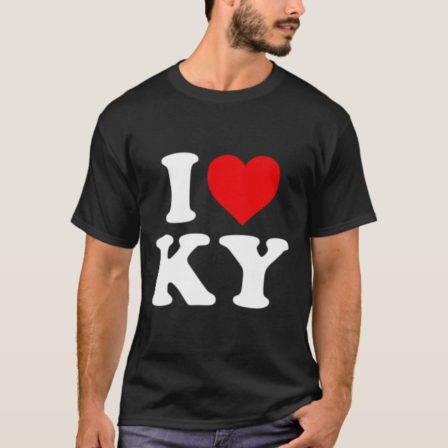 Camiseta Eu Amo Ky Heart Kentucky (Frente)