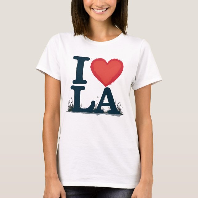 Camiseta Eu amo LA (Frente)