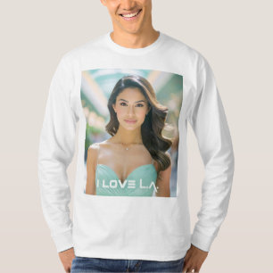 CAMISETA EU AMO LA - LOS ANGELES - AMOR DOS EUA