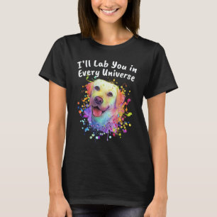 Camiseta Eu Amo Lab em Todo Universo Pai de Cachorro Labrad