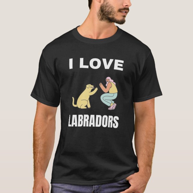 Camiseta Eu amo Labradores (Frente)