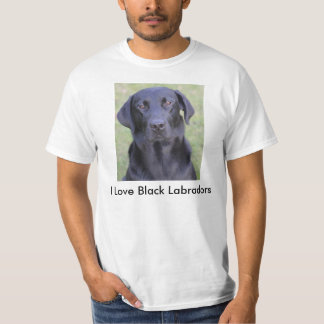 Camiseta Eu amo Labradors preto