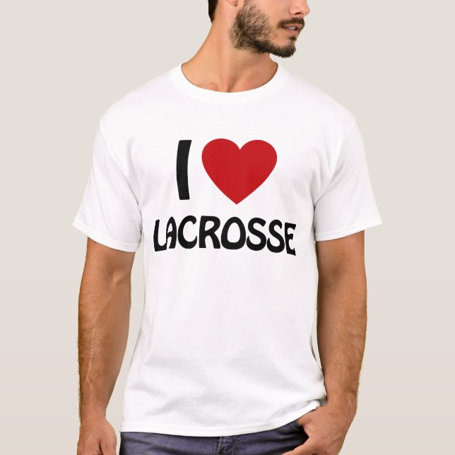 Camiseta Eu amo Lacrosse (Frente)