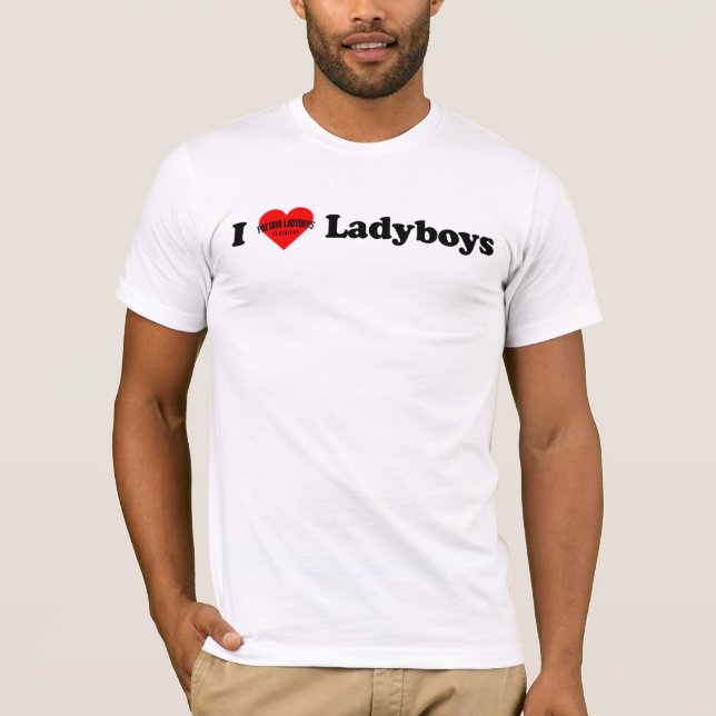 Camiseta Eu amo Ladyboys (Frente)