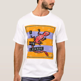 Camiseta Eu amo lagartos