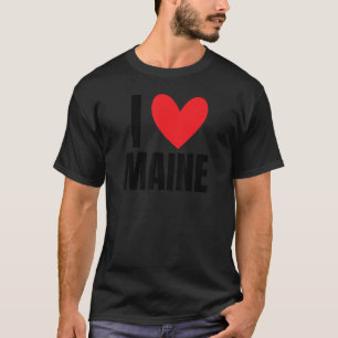 Camiseta Eu Amo Lagosta do Maine Portland Lewison Bangor Pi