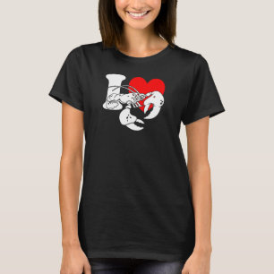 Camiseta Eu Amo Lagostas Do Coração Eu Adoro Lagosta