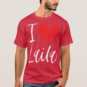 Camiseta Eu Amo Laila Nome Menina Personalizada Mulher BFF