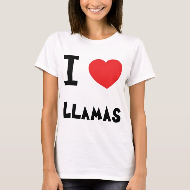 Camiseta Eu amo lamas (Frente)