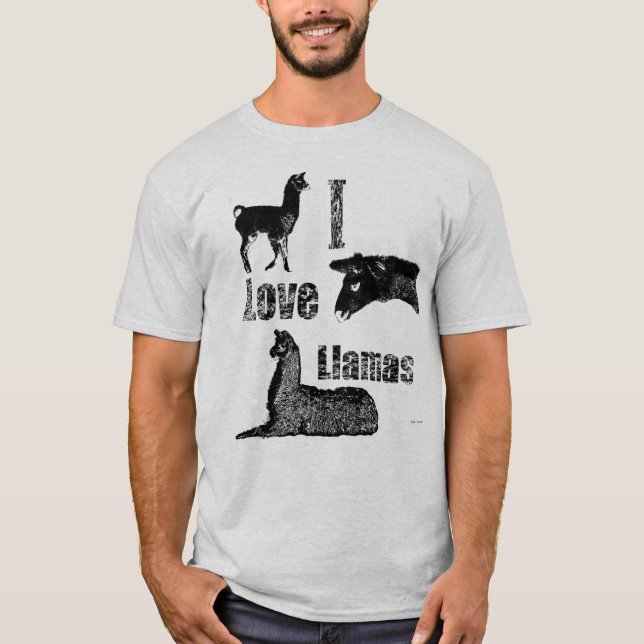 Camiseta Eu amo lamas (Frente)