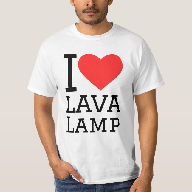 Camiseta Eu amo lâmpada de lava (Frente)