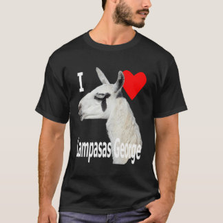 Camiseta Eu amo Lampasas George a carta branca Llama