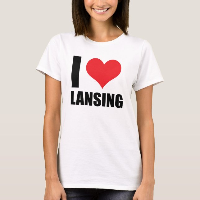 Camiseta Eu amo Lansing (Frente)