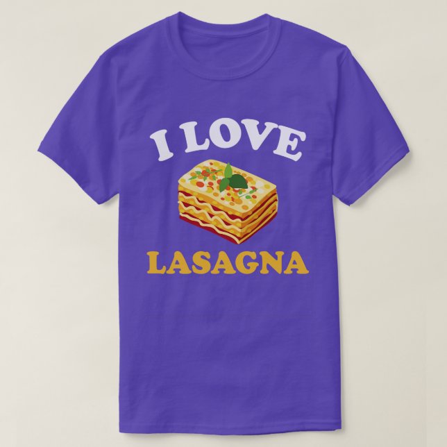 Camiseta Eu Amo Lasagna Comida Italiana Pasta Lover (Frente do Design)