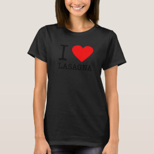 Camiseta Eu Amo Lasanha Comida Italiana Massa Itália Com