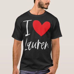 Camiseta Eu Amo Lauren Name Personalan Menina Mulher Bff Fr