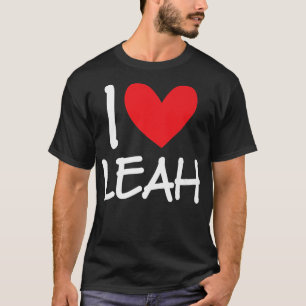 Camiseta Eu Amo Leah Name Personalizado Rapariga Bff Frien