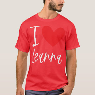 Camiseta Eu Amo Leanna Nome Mulher Personalizada BFF Fri