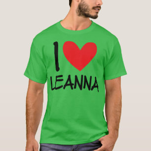 Camiseta Eu Amo Leanna Nome Mulher Personalizada BFF Fri