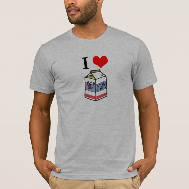 Camiseta Eu amo leite (Frente)