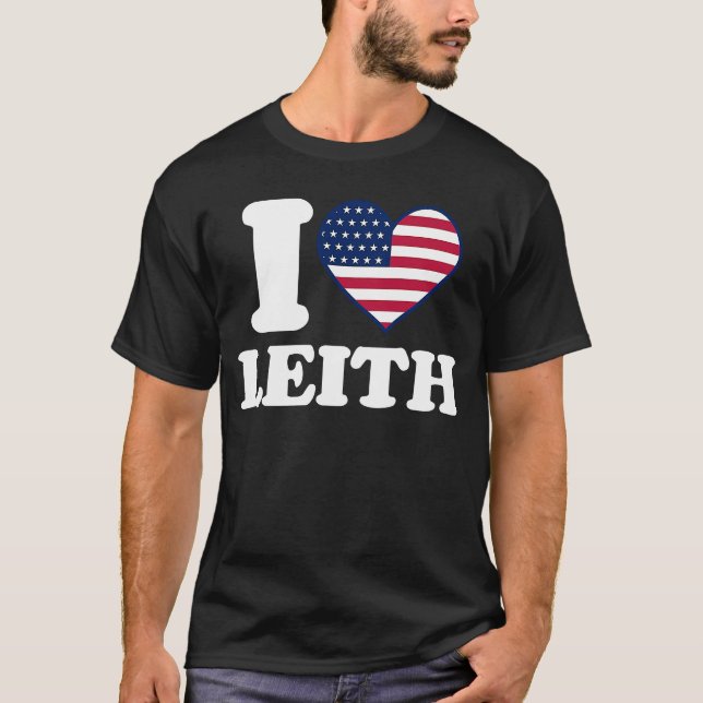 Camiseta Eu amo Leith, eu coração Leith (Frente)