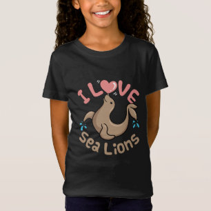 Camiseta Eu Amo Leões Do Mar
