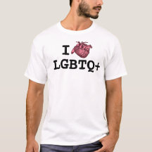 Eu Amo LGBTQ+ coração anatomicamente correto