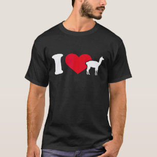 Camiseta Eu amo lhama