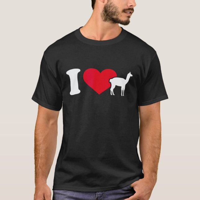 Camiseta Eu amo lhama (Frente)