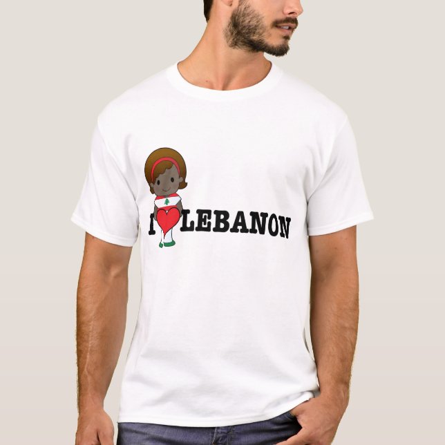 Camiseta Eu amo Líbano (Frente)