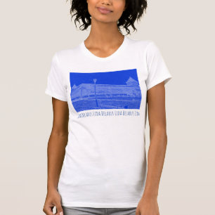 Camiseta Eu Amo Lida Belarus Architecture Castle Sketch