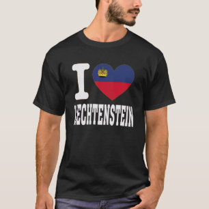 Camiseta Eu Amo Liechtenstein Coração Souvenir Amantes Orgu