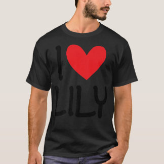 Camiseta Eu Amo Lily Name Personated Girl Woman Bff Frien