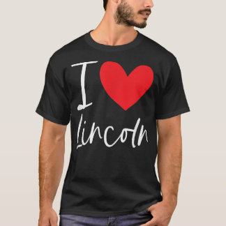 Camiseta Eu Amo Lincoln Name Personalizado Boy Man BFF Frie