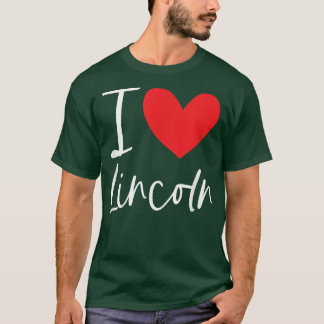 Camiseta Eu Amo Lincoln Name Personalizado Boy Man BFF Frie